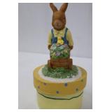 Vintage Easter Bunny Figurines Lot - 8 Pieces, Hong Kong Made