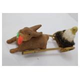 Vintage Easter Bunny Figurines Lot - 8 Pieces, Hong Kong Made