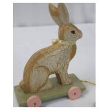 Vintage Easter Bunny Figurines Lot - 8 Pieces, Hong Kong Made