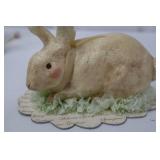 Vintage Easter Bunny Figurines Lot - 8 Pieces, Hong Kong Made