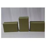 Vintage Easter Greeting Box Set - 3 Decorative Boxes & 6 Pastel Wooden Eggs