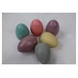 Vintage Easter Greeting Box Set - 3 Decorative Boxes & 6 Pastel Wooden Eggs