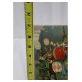 Two Rabbit Adirondack Chairs - Blue & Pink with Easter Decor & Painted Eggs