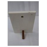 Two Rabbit Adirondack Chairs - Blue & Pink with Easter Decor & Painted Eggs