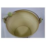 Decorative Easter Tin Buckets with Ribbon Handles - Duck & Chick Prints Gift Set