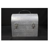 Garden Tools - Galvanized Toolbox with 2 Green-Handled Hand Trowels (Lot of 3)