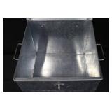 Potting Soil Box - Vintage Galvanized Steel with Watering Can & Seedling Pots