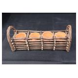 Potting Soil Box - Vintage Galvanized Steel with Watering Can & Seedling Pots