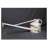 Potting Soil Box - Vintage Galvanized Steel with Watering Can & Seedling Pots