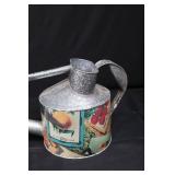 Potting Soil Box - Vintage Galvanized Steel with Watering Can & Seedling Pots