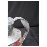 Potting Soil Box - Vintage Galvanized Steel with Watering Can & Seedling Pots