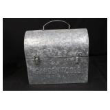 Galvanized Garden Tools Box - Seed Packet Bucket, Carrot Decor & Tiny Birdhouse