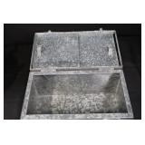 Galvanized Garden Tools Box - Seed Packet Bucket, Carrot Decor & Tiny Birdhouse