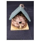 Galvanized Garden Tools Box - Seed Packet Bucket, Carrot Decor & Tiny Birdhouse