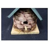 Galvanized Garden Tools Box - Seed Packet Bucket, Carrot Decor & Tiny Birdhouse