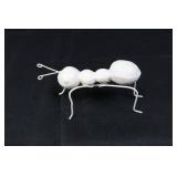 Three White Insect Sculptures (Lot of 3) - Garden Decor