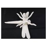 Three White Insect Sculptures (Lot of 3) - Garden Decor