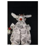 Plush Bunny Doll - Carrot Crate & Green Wooden Step Stool