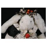 Plush Bunny Doll - Carrot Crate & Green Wooden Step Stool