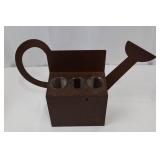 Garden Decor Set: 10 9-Inch Glass Plates, Carrot Print Frame, Brown Metal Watering Can with Tubes