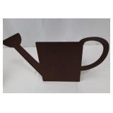 Garden Decor Set: 10 9-Inch Glass Plates, Carrot Print Frame, Brown Metal Watering Can with Tubes