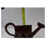 Garden Decor Set: 10 9-Inch Glass Plates, Carrot Print Frame, Brown Metal Watering Can with Tubes