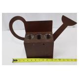 Garden Decor Set: 10 9-Inch Glass Plates, Carrot Print Frame, Brown Metal Watering Can with Tubes