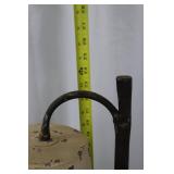 Desk Lamp with Shovel Accent - Vintage Industrial Cream Shade