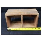 Pottery Barn Wood Storage Shelf Pair - 2-Cubby Open Shelves