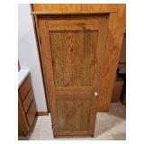 Oak Wood Storage Cabinet with Shelves 22x13x53 Inches