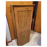 Oak Wood Storage Cabinet with Shelves 22x13x53 Inches