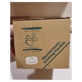 Set of 2 Erzgebirge German Wooden Smoking Manikins with Boxes