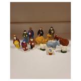 Henriot Quimper France Hand Painted Porcelain Nativity Set