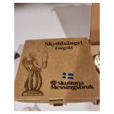 Holiday Decor Collection with Swarovski Ornament, Skultuna Angels, and Figurines