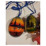 collection of painted eggs