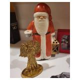 Assorted Holiday Decor Collection with Lisa L. Santa, Nutcracker Placecard Holders, and Ornaments