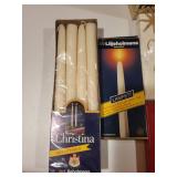 Lot of Holiday Candles and Christmas Paper Napkins
