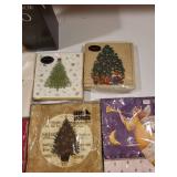 Lot of Holiday Candles and Christmas Paper Napkins