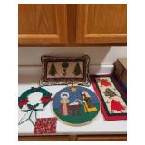 Collection of Holiday Handmade and Vintage Textile Decor
