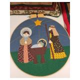 Collection of Holiday Handmade and Vintage Textile Decor