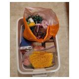 Large Lot of Gift Wrapping Supplies With Ribbons, Tissue Paper, Shreds and Boxes