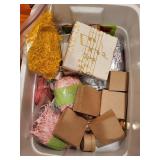 Large Lot of Gift Wrapping Supplies With Ribbons, Tissue Paper, Shreds and Boxes