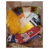 Large Lot of Gift Wrapping Supplies With Ribbons, Tissue Paper, Shreds and Boxes