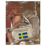 Set of 5 Swedish Handmade Crystal Figurines by Lindshammar and Santa Decorations