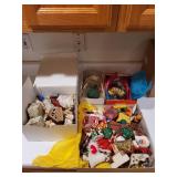 Collection of Vintage Christmas Ornaments Including Steinbach West Germany Figures