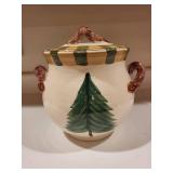 Vietri Old St. Nick Biscotti Jar Hand-Painted Ceramic with Lid
