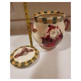 Vietri Old St. Nick Biscotti Jar Hand-Painted Ceramic with Lid