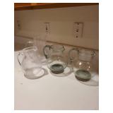 Set of 4 Glass Pitchers Assorted Styles