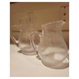 Set of 4 Glass Pitchers Assorted Styles