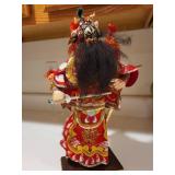 Chinese Opera Warrior Figurine with Ornate Costume and Sword